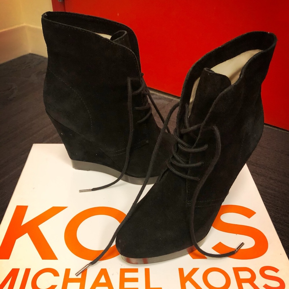 Michael Kors 'Channing' Black Suede Bootie